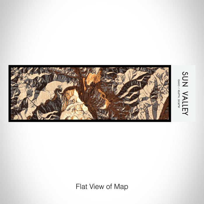 Rendered View of Sun Valley Idaho Map on 10oz Stainless Steel Insulated Cup in Ember with Sliding Lid