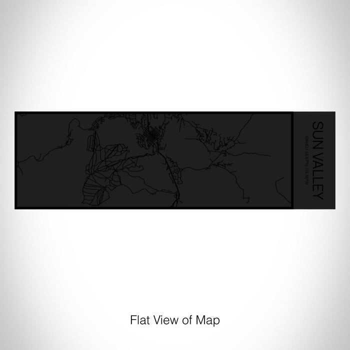 Rendered View of Sun Valley Idaho Map on 10oz Stainless Steel Insulated Cup in Matte Black with Sliding Lid