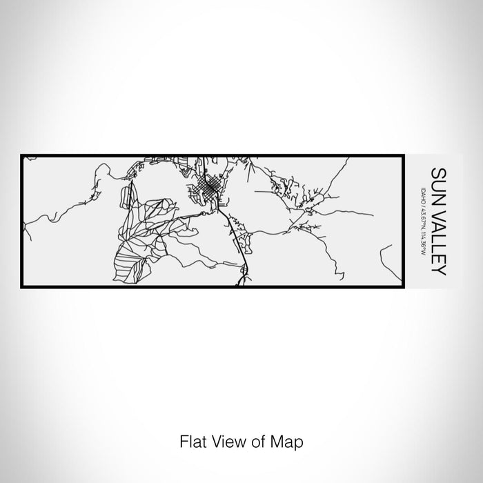 Rendered View of Sun Valley Idaho Map on 10oz Stainless Steel Insulated Cup in Matte White with Sliding Lid