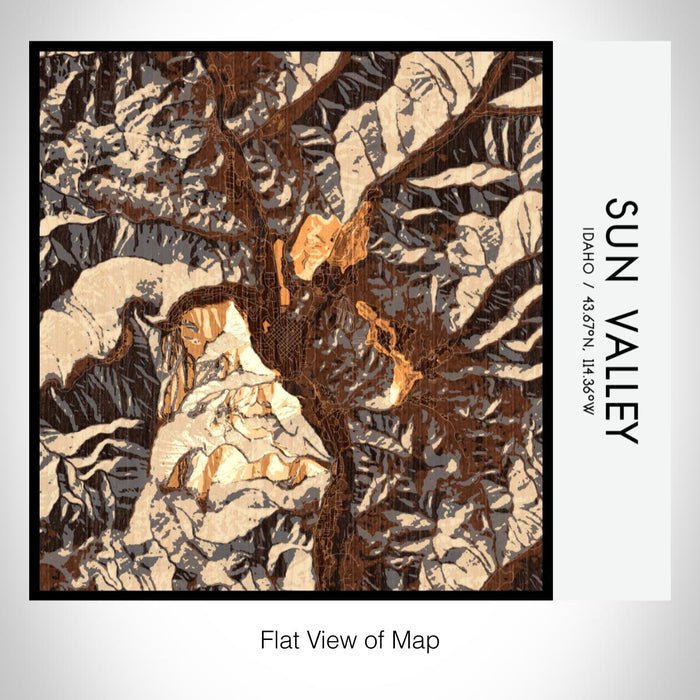 Rendered View of Sun Valley Idaho Map on 17oz Stainless Steel Insulated Tumbler in Ember Map Style