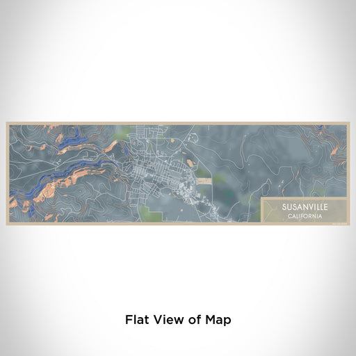 Flat View of Map Custom Susanville California Map Enamel Mug in Afternoon
