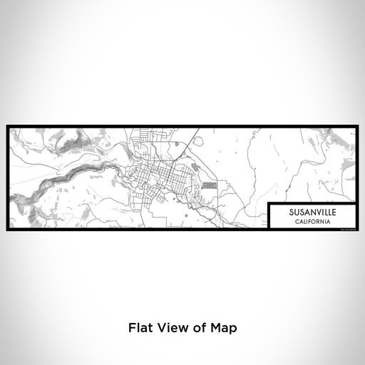 Flat View of Map Custom Susanville California Map Enamel Mug in Classic