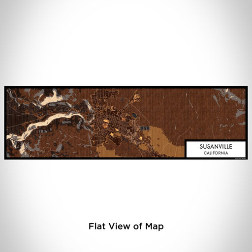 Flat View of Map Custom Susanville California Map Enamel Mug in Ember