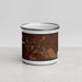 Front View Custom Susanville California Map Enamel Mug in Ember