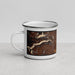Left View Custom Susanville California Map Enamel Mug in Ember