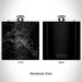 Rendered View of Susanville California Map Engraving on 6oz Stainless Steel Flask in Black