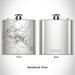 Rendered View of Susanville California Map Engraving on 6oz Stainless Steel Flask