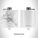 Rendered View of Susanville California Map Engraving on 6oz Stainless Steel Flask in White