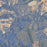 Swan Range Montana Map Print in Afternoon Style Zoomed In Close Up Showing Details