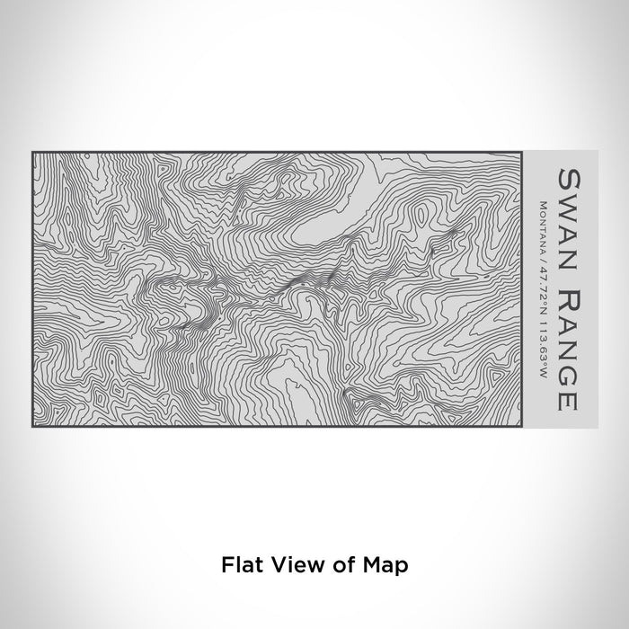 Rendered View of Swan Range Montana Map Engraving on 17oz Stainless Steel Insulated Cola Bottle