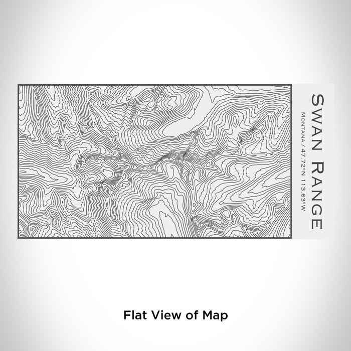 Rendered View of Swan Range Montana Map Engraving on 17oz Stainless Steel Insulated Cola Bottle in White