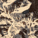 Swan Range Montana Map Print in Ember Style Zoomed In Close Up Showing Details