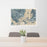 24x36 Swansboro North Carolina Map Print Lanscape Orientation in Afternoon Style Behind 2 Chairs Table and Potted Plant