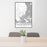 24x36 Swansboro North Carolina Map Print Portrait Orientation in Classic Style Behind 2 Chairs Table and Potted Plant