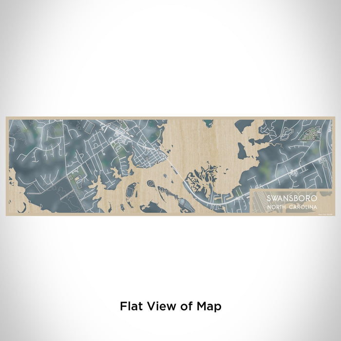 Flat View of Map Custom Swansboro North Carolina Map Enamel Mug in Afternoon