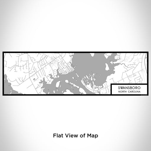 Flat View of Map Custom Swansboro North Carolina Map Enamel Mug in Classic