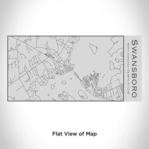 Rendered View of Swansboro North Carolina Map Engraving on 17oz Stainless Steel Insulated Cola Bottle