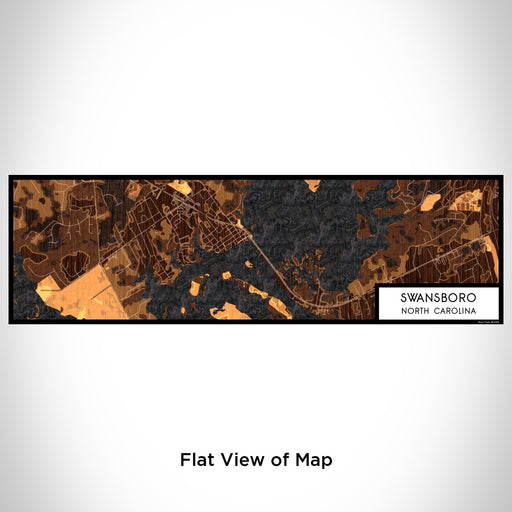 Flat View of Map Custom Swansboro North Carolina Map Enamel Mug in Ember