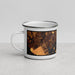 Left View Custom Swansboro North Carolina Map Enamel Mug in Ember