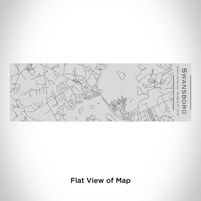 Rendered View of Swansboro North Carolina Map Engraving on 10oz Stainless Steel Insulated Cup with Sipping Lid