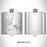 Rendered View of Swansboro North Carolina Map Engraving on 6oz Stainless Steel Flask