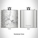 Rendered View of Swansboro North Carolina Map Engraving on 6oz Stainless Steel Flask