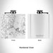 Rendered View of Swansboro North Carolina Map Engraving on 6oz Stainless Steel Flask in White