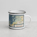Right View Custom Swansboro North Carolina Map Enamel Mug in Woodblock