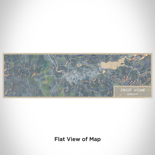 Flat View of Map Custom Sweet Home Oregon Map Enamel Mug in Afternoon