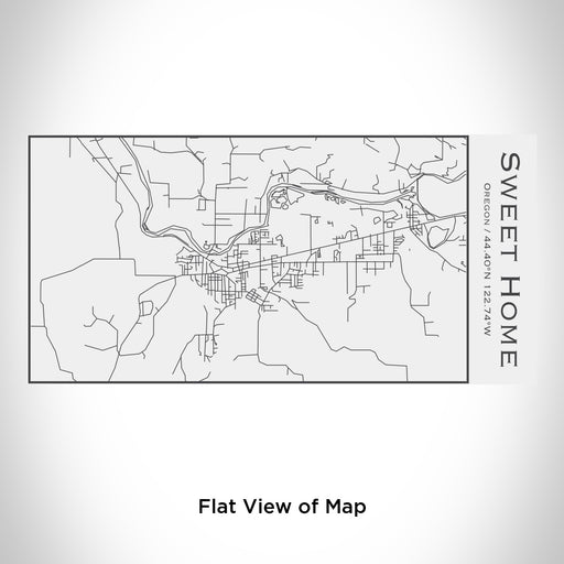 Rendered View of Sweet Home Oregon Map Engraving on 17oz Stainless Steel Insulated Cola Bottle in White