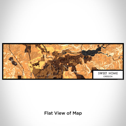 Flat View of Map Custom Sweet Home Oregon Map Enamel Mug in Ember