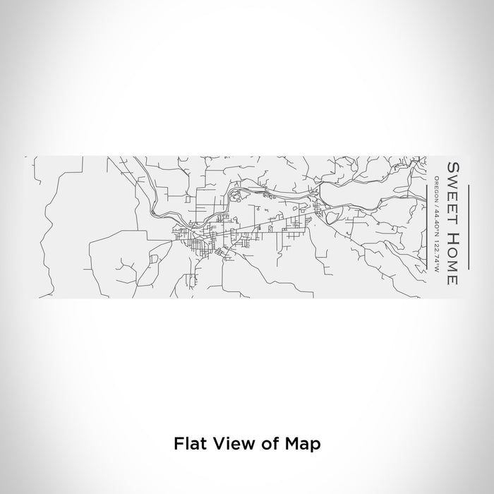 Rendered View of Sweet Home Oregon Map Engraving on 10oz Stainless Steel Insulated Cup with Sliding Lid in White