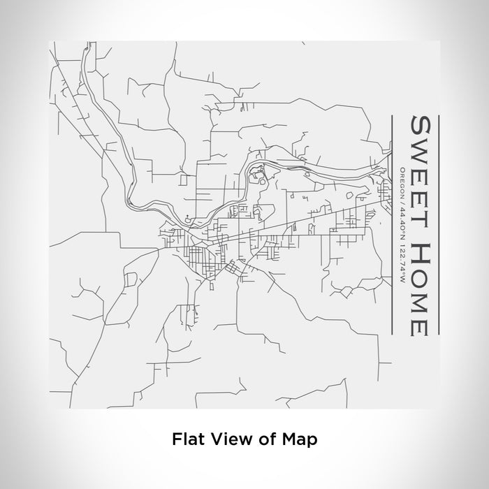 Rendered View of Sweet Home Oregon Map Engraving on 17oz Stainless Steel Insulated Tumbler in White