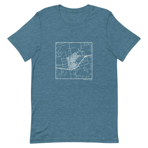 Sweetwater Texas  Map Unisex T-Shirt with City inscription in Heather Teal