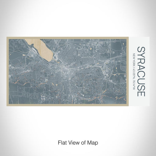 Rendered View of Syracuse New York Map on 17oz Stainless Steel Insulated Bottle with printed afternoon style map