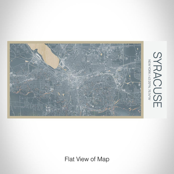 Rendered View of Syracuse New York Map on 17oz Stainless Steel Insulated Bottle with printed afternoon style map