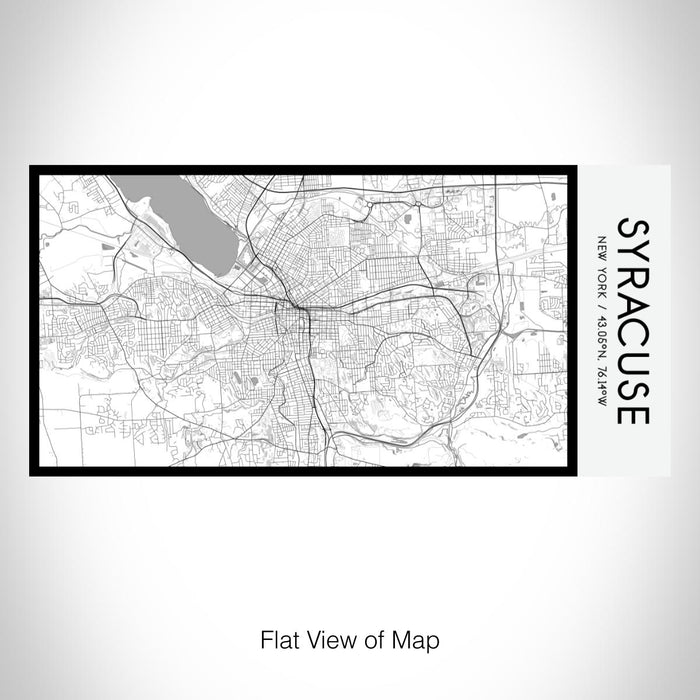 Rendered View of Syracuse New York Map on 17oz Stainless Steel Insulated Bottle with printed classic style map