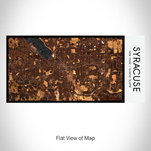 Rendered View of Syracuse New York Map on 17oz Stainless Steel Insulated Bottle with printed ember style map
