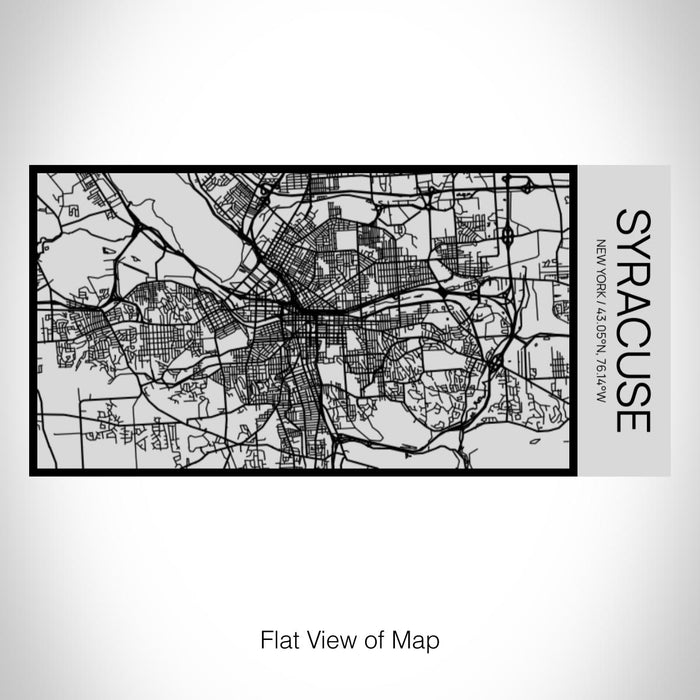 Rendered View of Syracuse New York Map on 17oz Stainless Steel Insulated Cola Bottle in Stainless