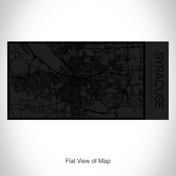 Rendered View of Syracuse New York Map on 17oz Stainless Steel Insulated Cola Bottle in Stainless in Matte Black