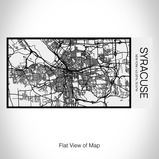 Rendered View of Syracuse New York Map on 17oz Stainless Steel Insulated Cola Bottle in Stainless in Matte White