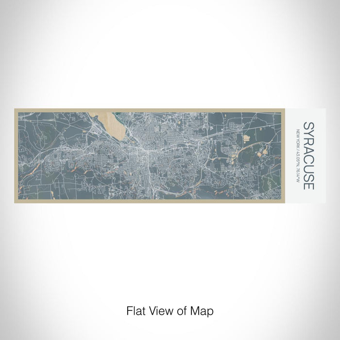 Rendered View of Syracuse New York Map on 10oz Stainless Steel Insulated Cup in Afternoon with Sliding Lid