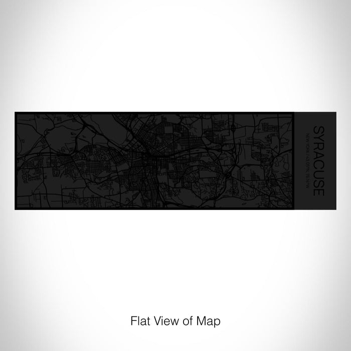Rendered View of Syracuse New York Map on 10oz Stainless Steel Insulated Cup in Matte Black with Sliding Lid