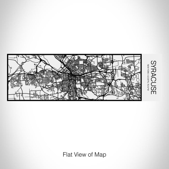 Rendered View of Syracuse New York Map on 10oz Stainless Steel Insulated Cup in Matte White with Sliding Lid