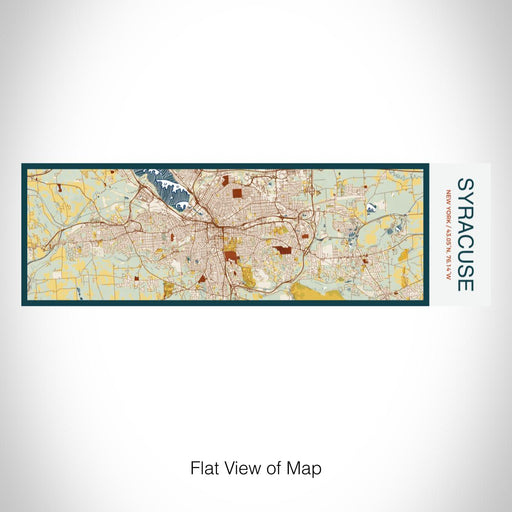 Rendered View of Syracuse New York Map on 10oz Stainless Steel Insulated Cup in Woodblock with Sliding Lid