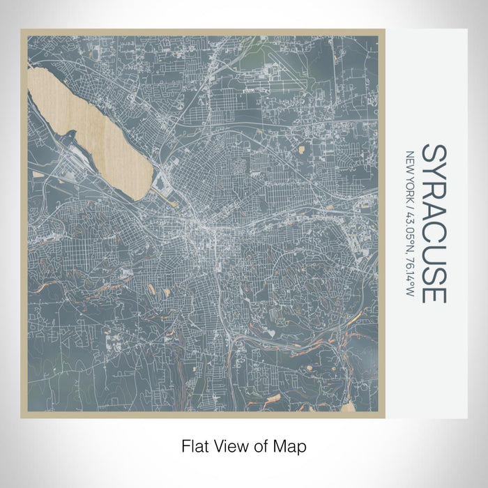 Rendered View of Syracuse New York Map on 17oz Stainless Steel Insulated Tumbler in Afternoon Map Style