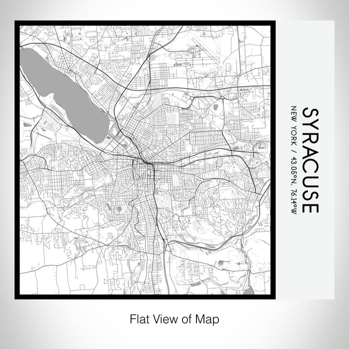 Rendered View of Syracuse New York Map on 17oz Stainless Steel Insulated Tumbler in Classic Map Style