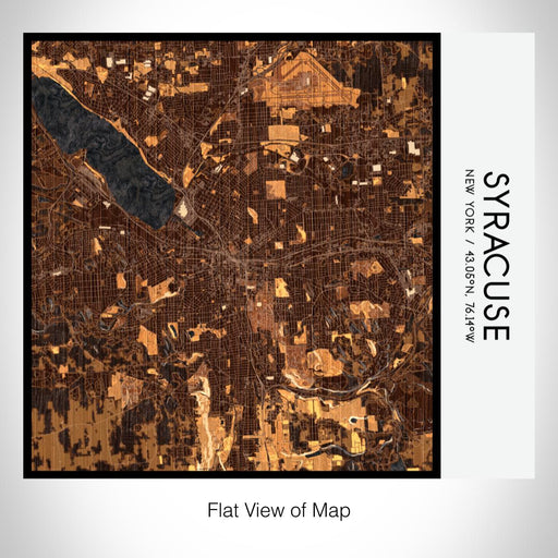 Rendered View of Syracuse New York Map on 17oz Stainless Steel Insulated Tumbler in Ember Map Style