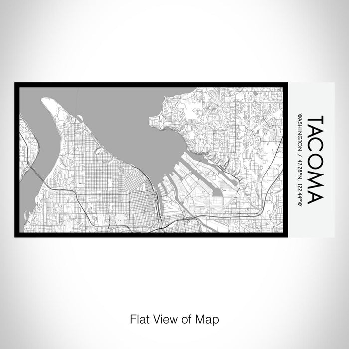 Rendered View of Tacoma Washington Map on 17oz Stainless Steel Insulated Bottle with printed classic style map
