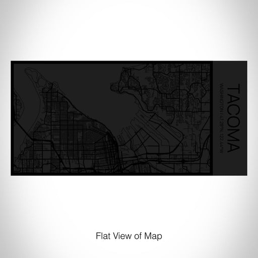 Rendered View of Tacoma Washington Map on 17oz Stainless Steel Insulated Cola Bottle in Stainless in Matte Black